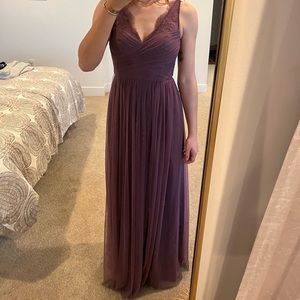 BHLDN Hitherto Fleur purple bridesmaids dress